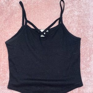 Cross neck tank top